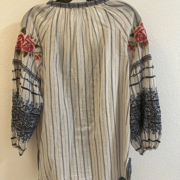 JOHNNY WAS WORKSHOP - SHEA PEASANT BLOUSE - SMALL - Picture 6 of 6